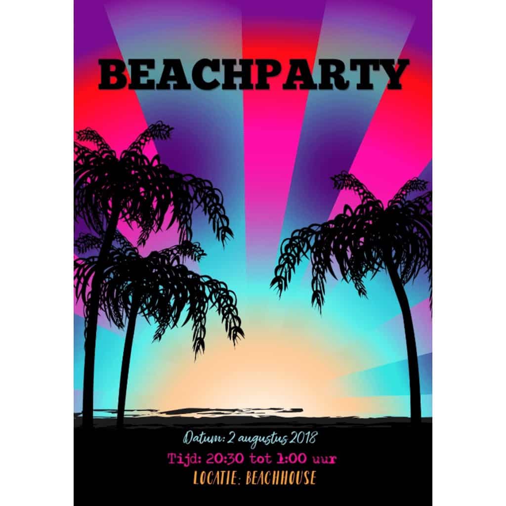 beachparty uitnodiging