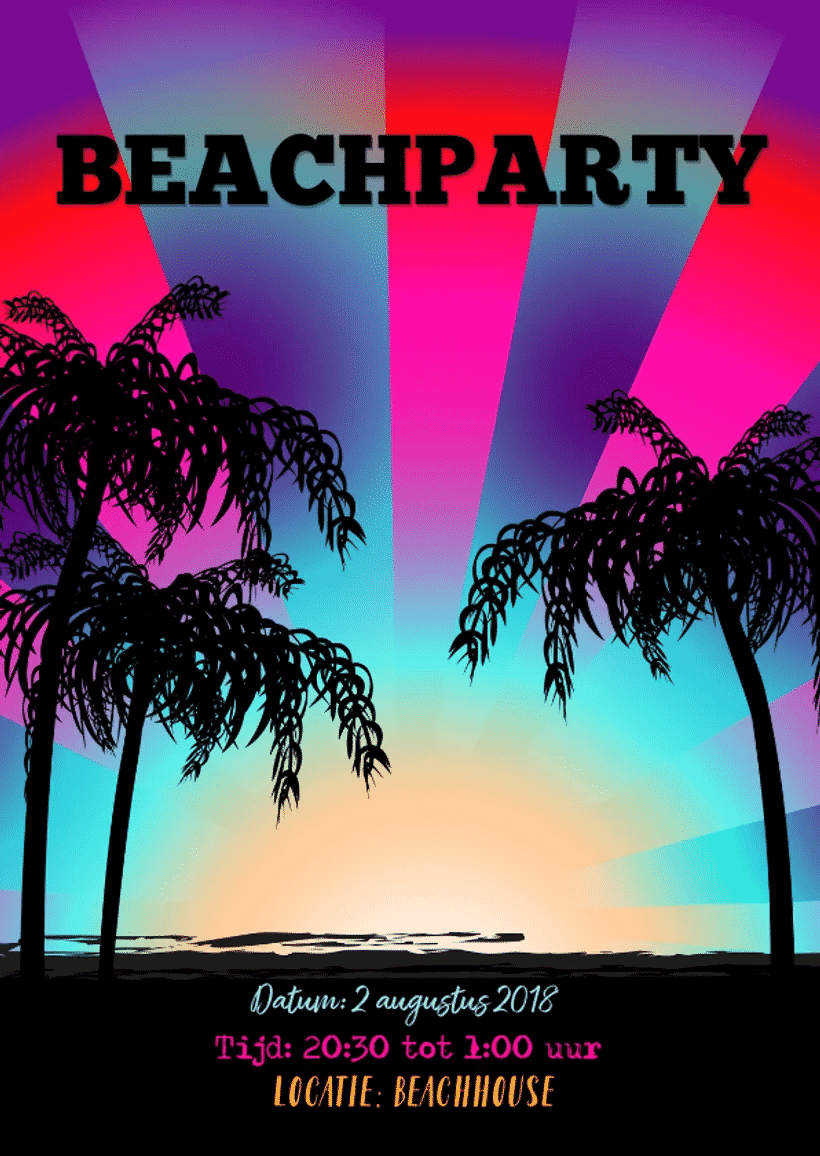 beachparty uitnodiging