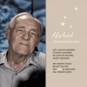 Gezellig samenkomen na een begrafenis of crematie rouwkaarten