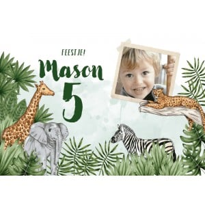 Kinderfeestje in de natuur organiseren: Zo doe je dat! safari uitnodiging