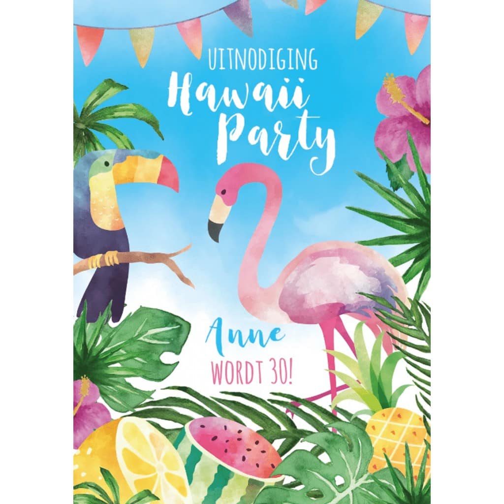 hawaii party uitnodiging
