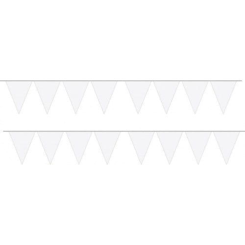 10x Vlaggenlijnen wit 10 meter - Slingers - Vlaggetjes - Bruiloft/huwelijk/communie/verjaardag versiering