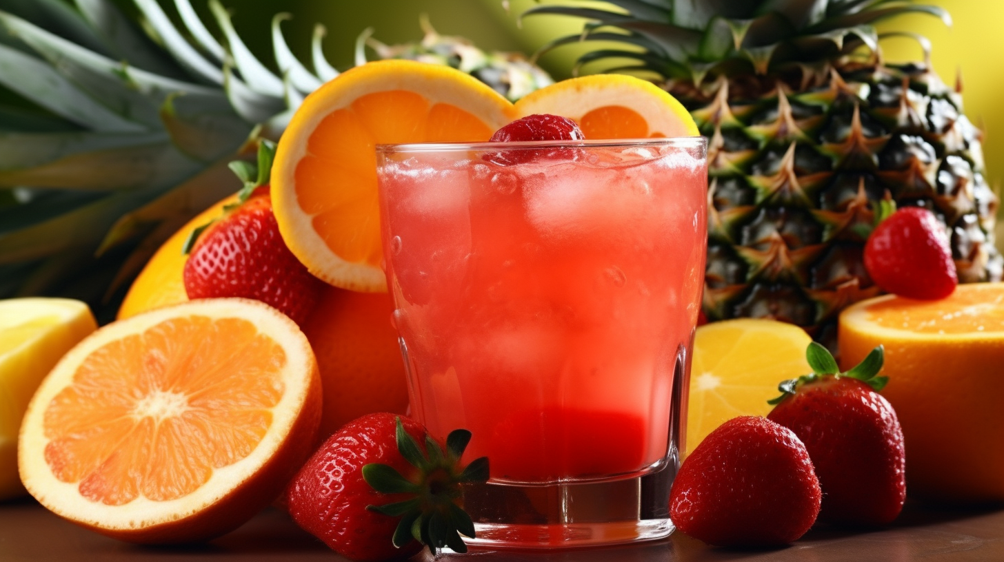 Verfrissende Fruit Punch alcoholvrij welkomstdrankje