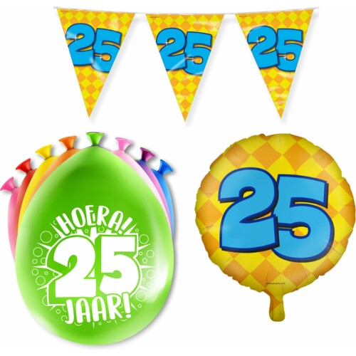 25 jaar Verjaardag Versiering Happy Party