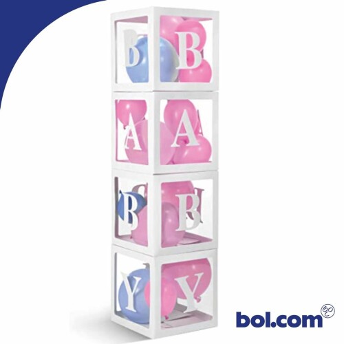 Baby dozen - 12 stuks - roze - blauw - Wit - Babyshower - Geboorte - Gender Reveal - Babyshower - Luxe Gender Reveal