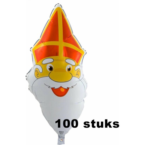 Folat - Sinterklaas Folieballon 36 Inch (91 cm) (100 stuks) - Welkom Sinterklaas - Sinterklaas versiering - Sinterklaas intocht - Sinterklaas en Piet -sinterklaas Cadeautjes