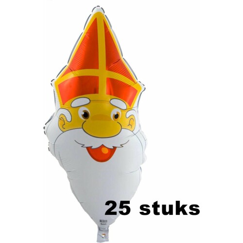 Folat - Sinterklaas Folieballon 36 Inch (91 cm) (25 stuks) - Welkom Sinterklaas - Sinterklaas versiering - Sinterklaas intocht - Sinterklaas en Piet -sinterklaas Cadeautjes