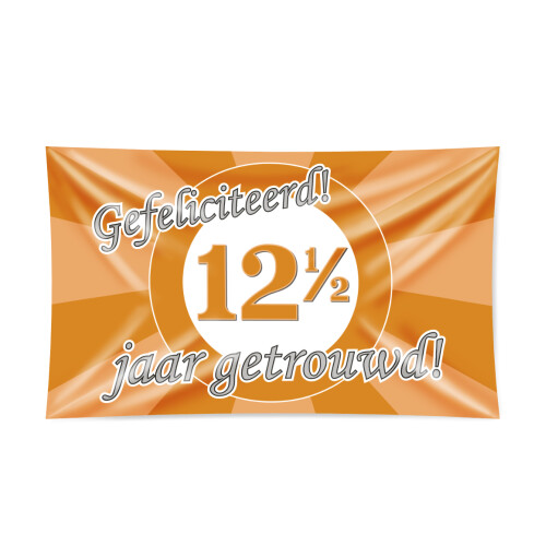 Gevelvlag 12,5 Jaar Getrouwd Brons (150x90cm)
