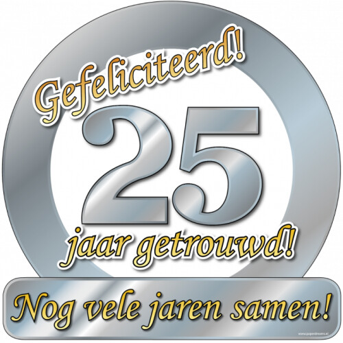 Huldeschild 25 Jaar Getrouwd
