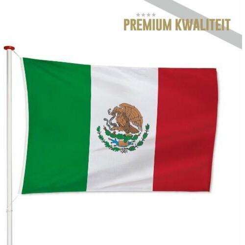 Mexicaanse Vlag Mexico 100x150cm - Kwaliteitsvlag - Geschikt voor buiten
