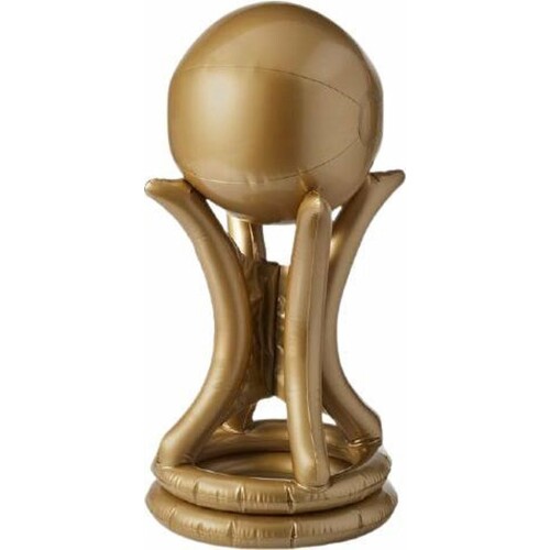 Opblaasbare WereldBeker Gouden Trofee Hoed 60 cm - oranje kleding koningsdag - koningsdag kinderen - koningsdag kleding - koningsdag - koningsdag accessoires - oranje versiering