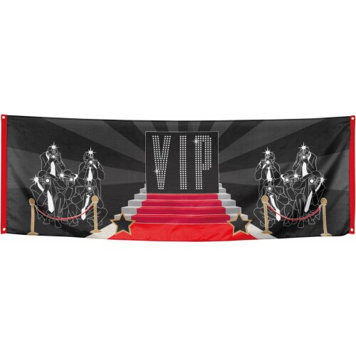 VIP/Hollywood/Oscar versiering feest thema banier vlag - 74 x 220 cm - Feestartikelen/decoraties