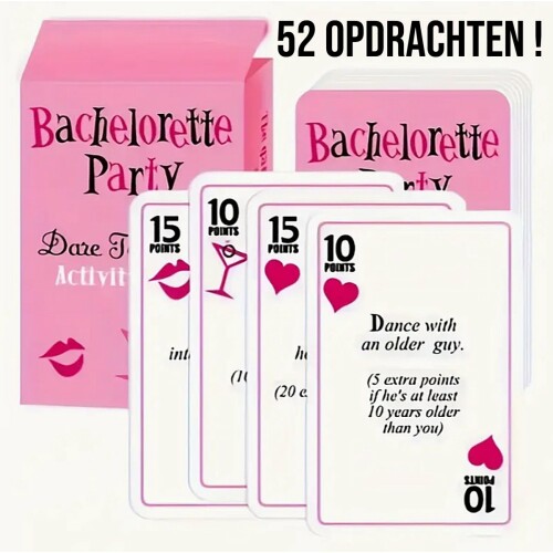 Vrijgezellenfeest Dames: Het Ultieme Bachelorette Party Spel 52 Speelkaarten Vol Lachen Uitdagingen