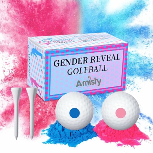 Amisly- Gender Reveal Golf Set- Baby Onthulling- Baby Shower-Feest Artikel-Rookkanon-Versiering