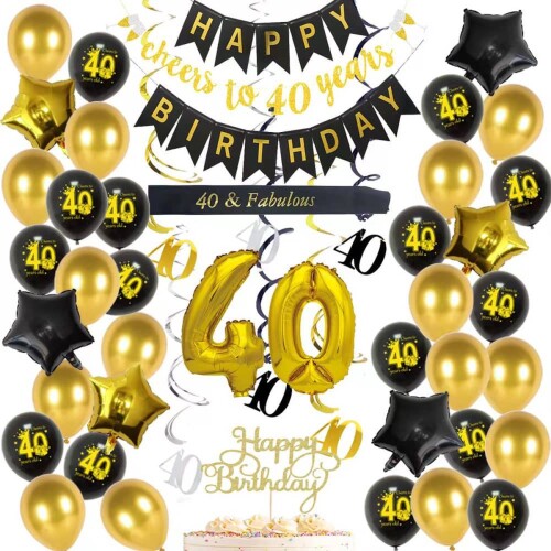 Bollabon® - 40 Jaar Verjaardag Versiering - 40 Jaar Versiering - 40 Jaar Vrouw - 40 Jaar Man - Folieballon 40 - Verjaardag Versiering Volwassenen 40 Jaar