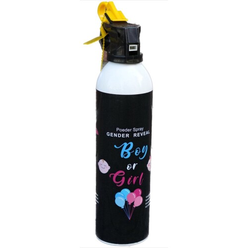 J.E Gender Reveal Rookkanon - Brandblusser - Poederspray - Baby shower - Roze