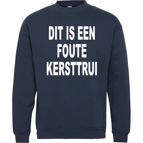 Kersttrui Dit is een Foute Kersttrui | Foute Kersttrui Dames Heren | Kerstcadeau | Kerstpakket | Navy | maat XL