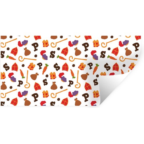 Muurstickers - Sticker Folie - Sinterklaas Decoratie - Sinterklaas - Sint - Kinderen - Jongens - Meisjes - Kind - 120x60 cm - Plakfolie - Muurstickers Kinderkamer - Zelfklevend Behang