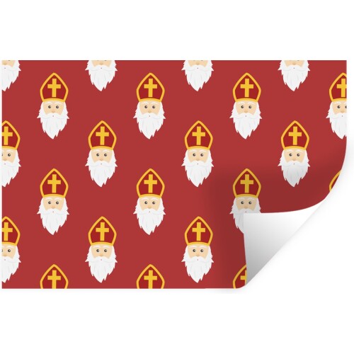 Muurstickers - Sticker Folie - Sinterklaas decoratie - Sint - Kinderen - Kids - Jongens - Meisjes - Kids - 60x40 cm - Plakfolie - Muurstickers Kinderkamer - Zelfklevend Behang