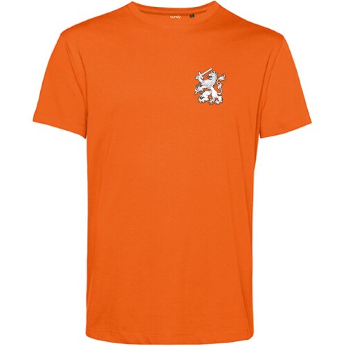 T-shirt Leeuw met Zwaard Klein | Koningsdag Kleding | Shirt Oranje | Oranje | maat XS